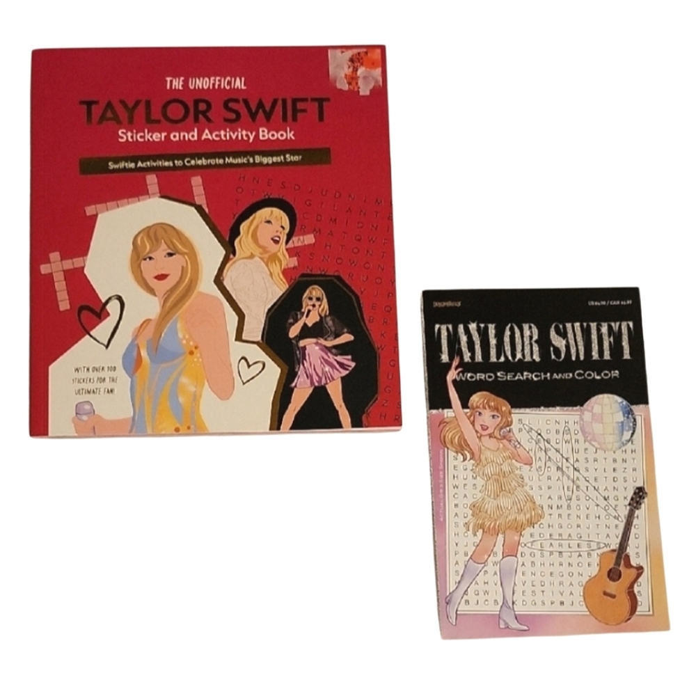 NEW Taylor Swift Sticker and Activity Book & Word Search Bundle